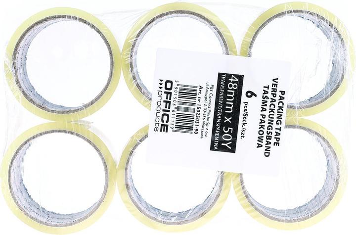 Produktbild Office Products Packband, 48mm x 50y, 36mic, ean für 1 st., transparent (48 mm)