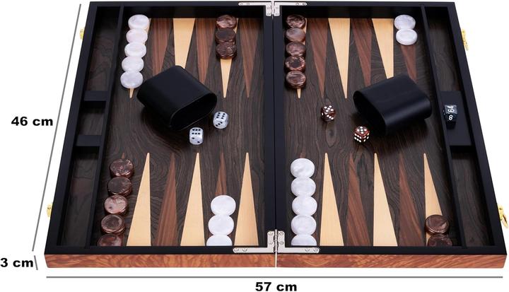 Produktbild Engelhart Luxus-Backgammon-Set Rosenholz (2 Spieler)
