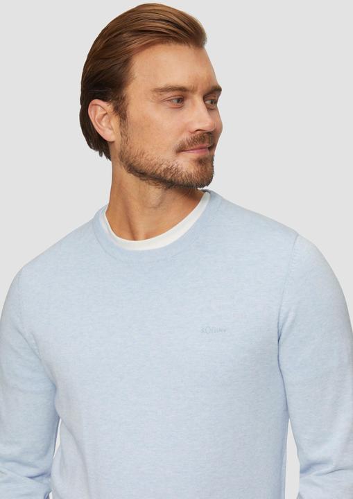 Produktbild S.Oliver Strickpullover Strickpullover mit Logo-Stickerei (M)
