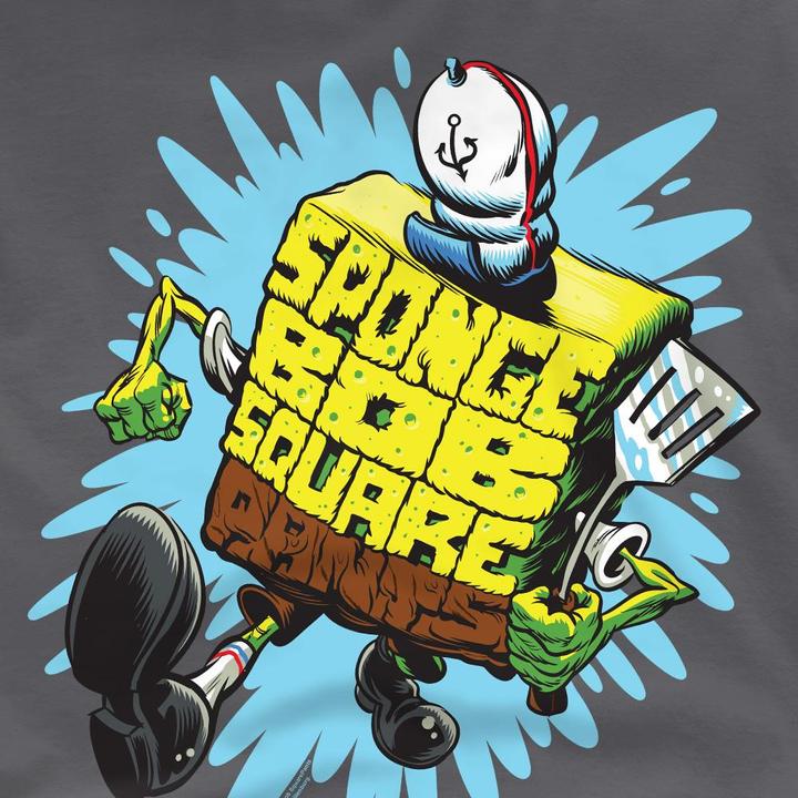 Actual product image Spongebob Squarepants Mens Letter T-Shirt (L)