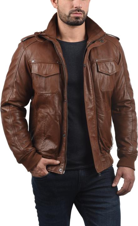 Immagine prodotto Solid Camash Giacca In Pelle Giubotto Di Pelle Giacche Da UomoCon Collo Alto Vera Pelle (XL)