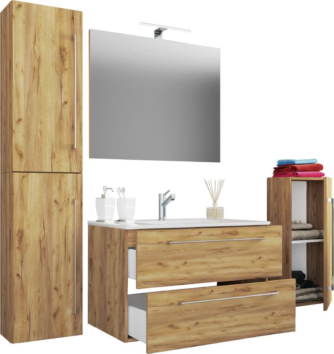 Image du produit VCM Meuble vasque 5 vasques Badinos 2 tiroirs Miroir