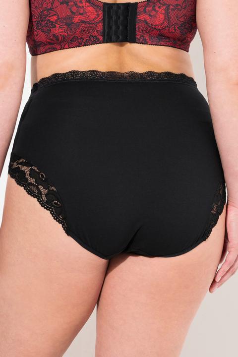 Produktbild Ulla Popken Maxislips, 3er-Pack, High Waist, Spitze, OEKO-TEX (54)