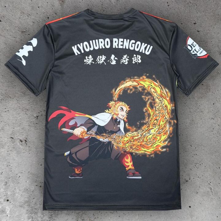 Actual product image POPbuddies Demon Slayer: Kimetsu no Yaiba T-Shirt Kyojuro Rengoku size XL (XL)