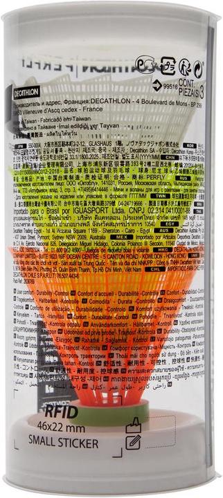 Actual product image Perfly Shuttlecock PSC 100 Medium 3-pack plastic tin