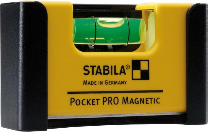 Actual product image Stabila Spirit level Pocket PRO Magnetic, 7 cm, with rare earth magnet system and belt clip (6.70 cm)