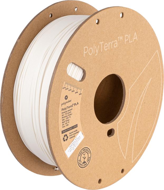 Image du produit Polymaker PolyTerra (PLA, 1.75 mm, 1000 g, Blanc)