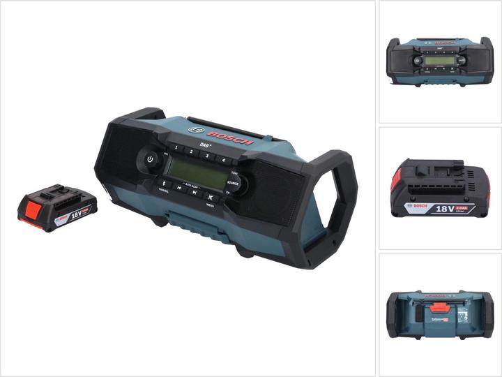 Productafbeelding Bosch Professional GPB 18V-2 SC Professionele accu-werkplaatsradio 18 V DAB+ Bluetooth AUX + 1x oplaadbare accu (DAB+, FM, Bluetooth)
