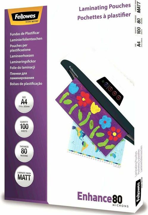 Produktbild Fellowes Enhance 80 (A4, 100 Stück, 80 µm)