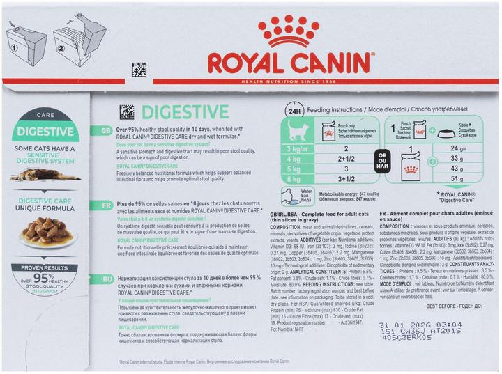 Actual product image Royal Canin FHN Digest Sensitive (Adult, 12 pcs., 1020 g)