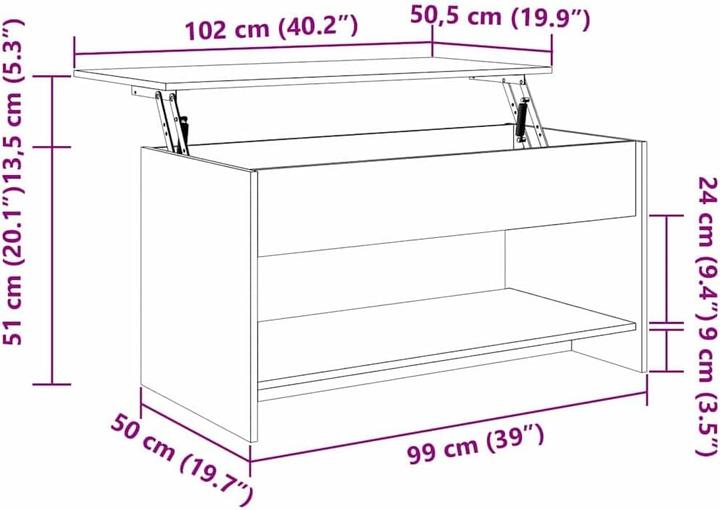 Image du produit vidaXL Couchtisch (80 x 50 x 41.50 cm)
