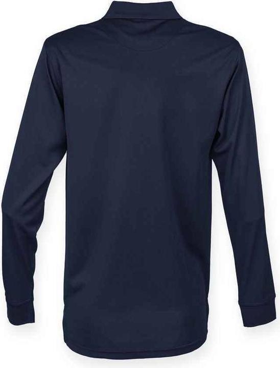 Actual product image Henbury Adults Unisex Long Sleeve Coolplus Piqu Polo Shirt (XXS)