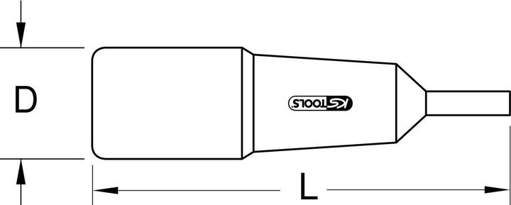 Produktbild KS Tools 1/4" Bit-Stecknuss mit Schutzisolierung (6 mm)