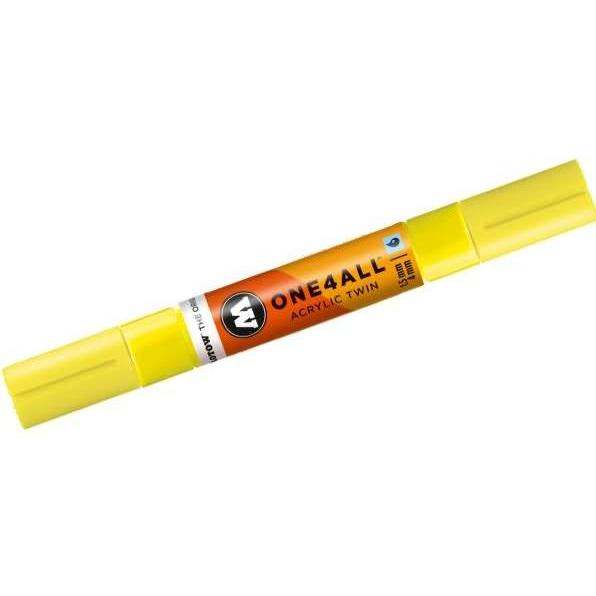 Thumbnail - Molotow, Marker, Marqueur pour Maquettes - One4All Twin - Acrylique Jaune Fluo Phospho. - 1,5/4mm - -220 - 15 cm (Gelb, ...