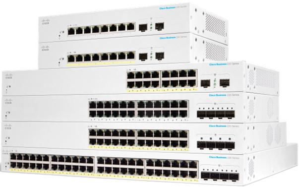 Produktbild Cisco switch CBS220-48P-4G (48xGbE,4xSFP,48xPoE+,382W) - REFRESH (48 Ports)