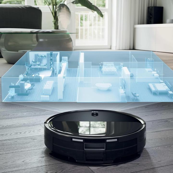 Actual product image Hoover Aspirateur robot laveur ultra-mince, navigation laser, nettoyage sous meubles, autonomie 160 min (5000 Pa, Wiping cloth)