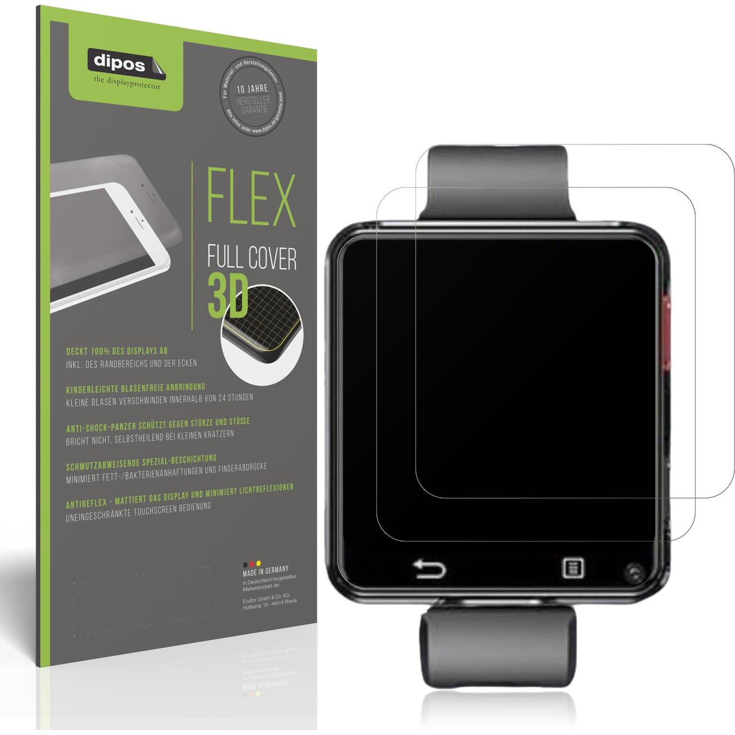 Dipos Full Cover Schutzfolie Matt, Smartwatch Schutzfolie, Transparent