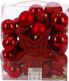 edelman Decorazione per albero di Natale rosso 40 pezzi
