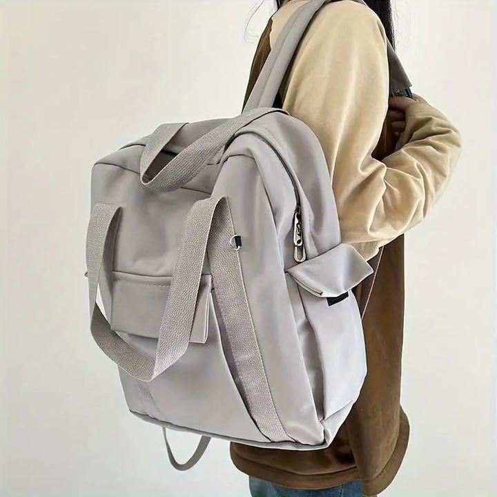 Only-Bags.Store Minimalistische Oxford Tuch Rucksack, College High School Rucksack, Mehrzweck grosse Kapazität