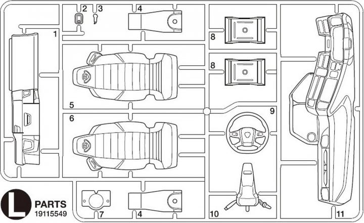 Image du produit Tamiya Pièces en L Intérieur Scania 770S