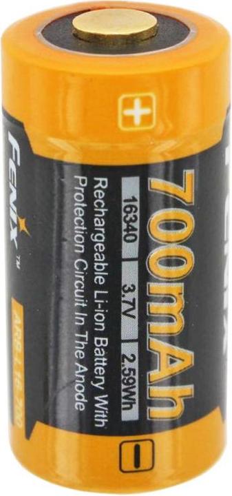 Actual product image Fenix Akku CR123A und Schnell-Ladegerät (4 pcs., 16340, CR123A, RCR123A, 700 mAh, Rechargeable battery)