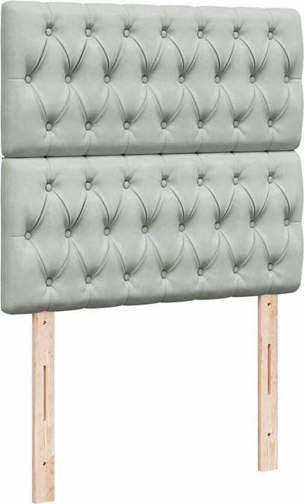 Produktbild vidaXL Bo x springbett mit Matratze 140 x 200 cm Samt (140 x 200 cm)