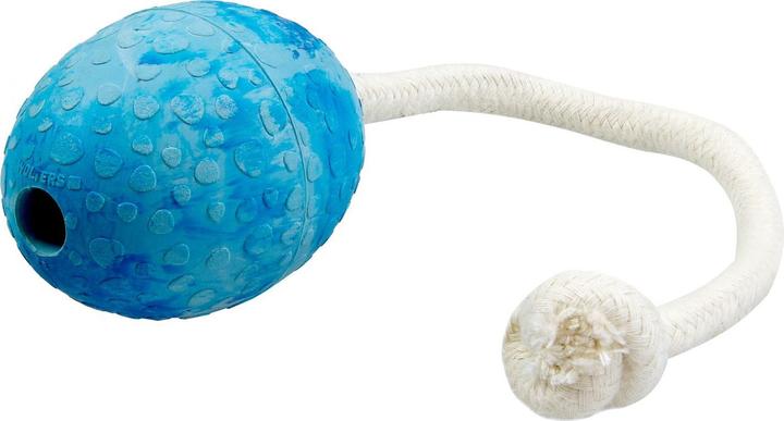 Actual product image Wolters Dog toy ostrich egg with rope, M (Retrieval)