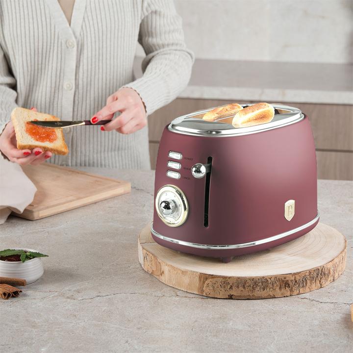 Actual product image BerlingerHaus Toaster with 6 toasting levels, bordeaux