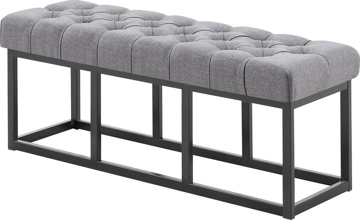Actual product image Swisshandel24 Bench Amun fabric B120, dark grey (120 cm)