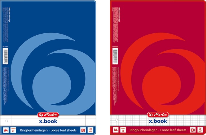 Actual product image Herlitz x.book notebook paper 210 x 297 mm (A4) 100 sheets (210 x 297 mm, A4, Checked)
