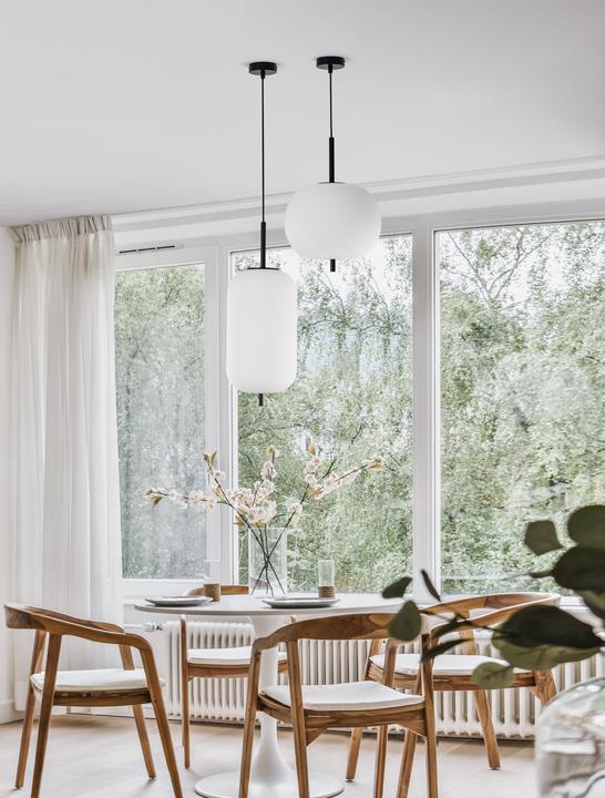 Produktbild Nova Luce LATO Pendelleuchte E27 Schwarz 120x22cm dimmbar 9624072 (E27)