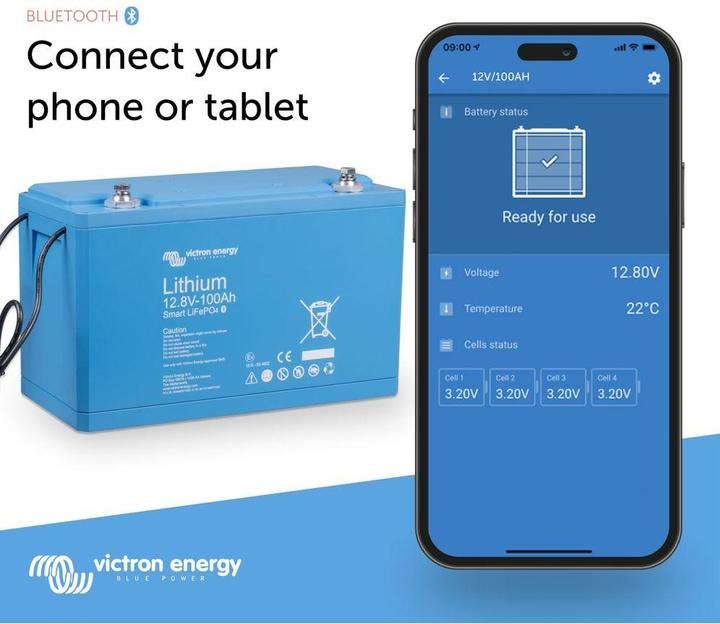 Actual product image Victron Energy Lithium battery (12.80 V, 100 Ah)