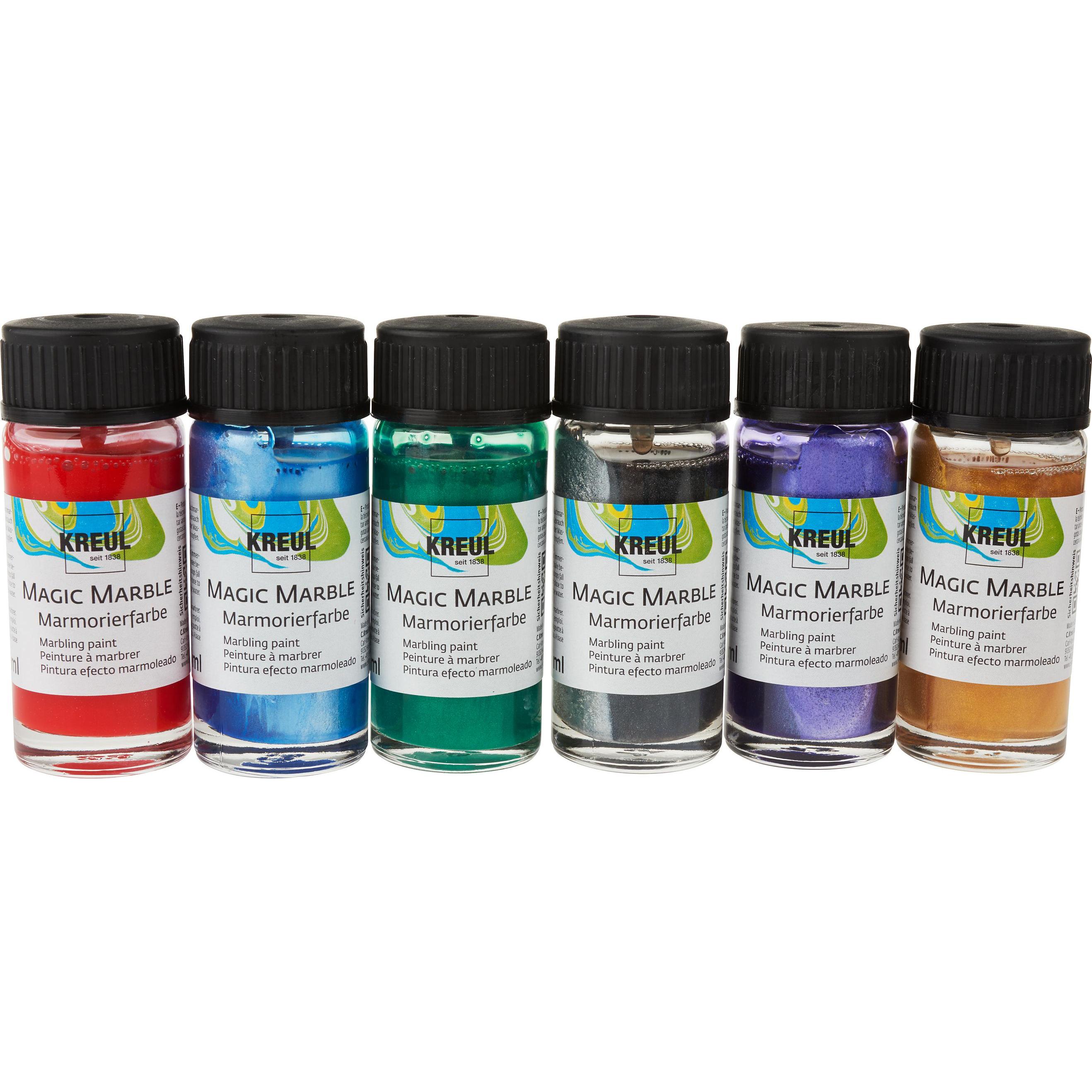 Thumbnail - Creativ Company, Künstlerfarbe + Bastelfarbe, Magic Marble (Multicolor, 120 ml)