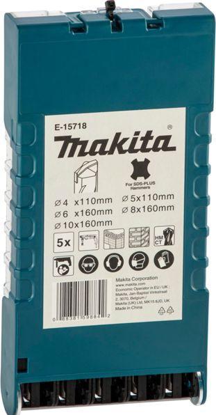 Productafbeelding Makita SDS+ set metselboren 5 stuks. (4, 5, 6, 8 mm en 10 mm)