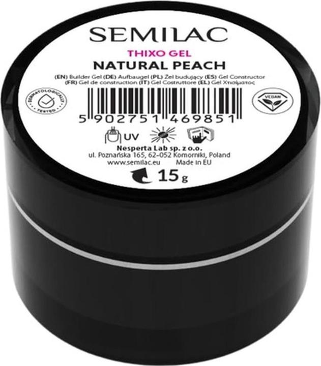 Image du produit Semilac Builder Thixo Gel Natural Peach 15g - Builder for Nail Extension
