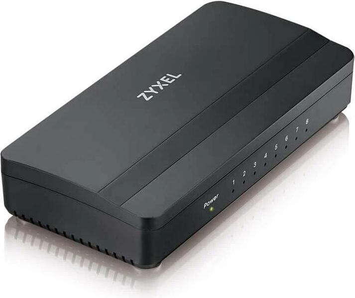 Produktbild Zyxel GS-108SV2 8-Port Desktop Gigabit Ethernet Media Switch für Desktop-Anwendungen (8 Ports)