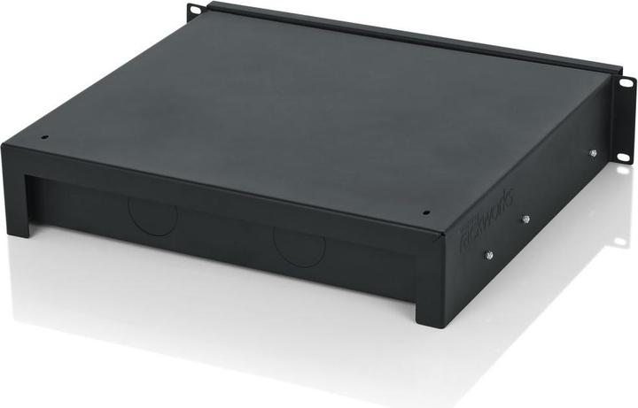 Actual product image Gator Rackworks Standard 2U Rack Mount Tray with Foam Interior and Lock 36cm Deep GRWDRWDF2 Black (19" rack)