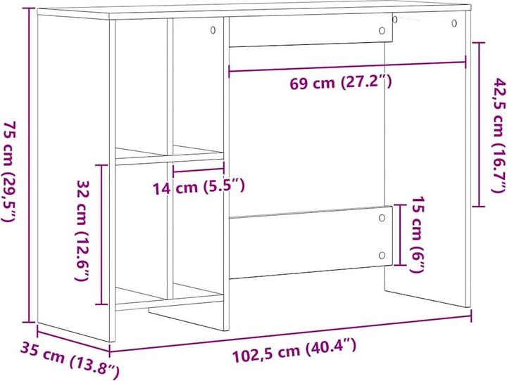Actual product image vidaXL Schreibtisch