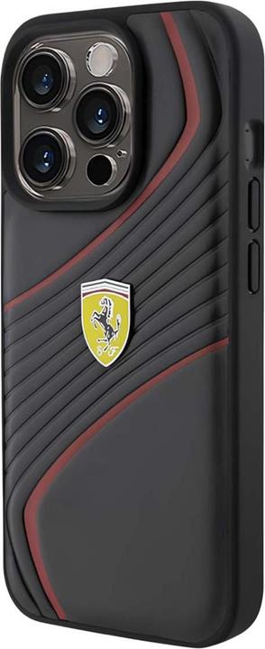 Immagine prodotto Ferrari FEHCP15LPTWK Custodia rigida per iPhone 15 Pro 6,1" in pelle/nero Twist Metal Logo (Apple iPhone 15 Pro)