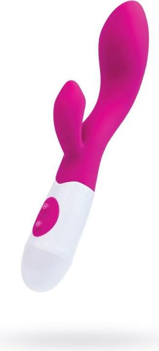 Toyfa A-TOYS, Vibrator Fela mit Klitoris-Stimulator, Silikon, Rosa, 20,5 cm, 10 Geschwindigkeiten, 2xAAA