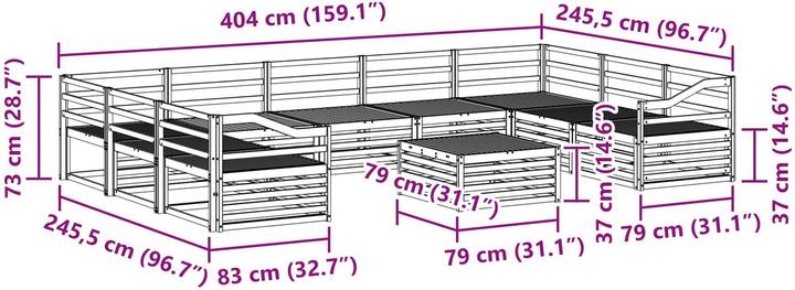 Produktbild vidaXL Outdoor-Sofa