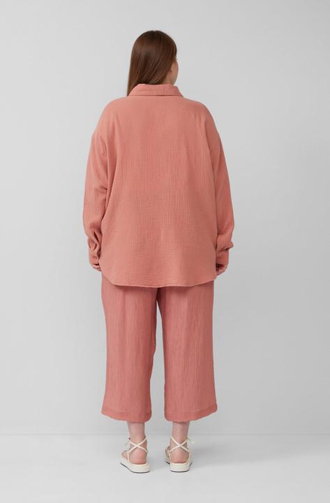 Actual product image S.Oliver Bluse Hemdbluse aus Musselin im Oversize-Schnitt (46)