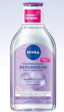Actual product image NIVEA Beruhigendes Mizellenwasser (Micelle water, 400 ml)