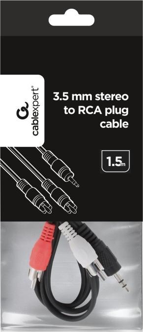 Produktbild Gembird 2xRCA, M/M Audio-Kabel (1.50 m, AUX Kabel, Cinch Kabel)