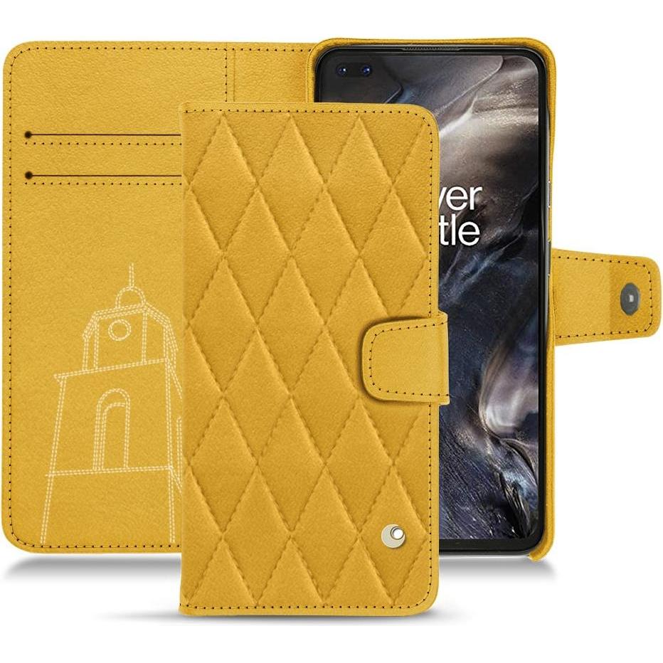 Noreve Lederschutzhülle Wallet (OnePlus Nord), Smartphone Hülle, Gelb