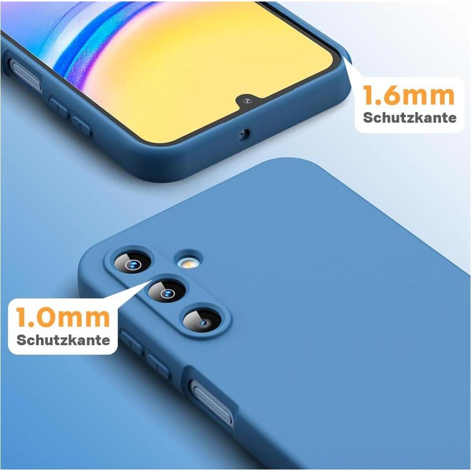 Thumbnail - Screenguard Samsung Galaxy A15 5G Liquid Silicone Case Hülle (Samsung Galaxy A15 5G), Smartphone Hülle, Blau