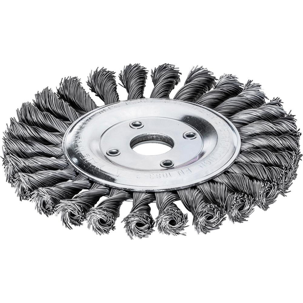 Lessmann, Schleifmittel, Rundbürste Ø 125 mm Bohrung Drahtstärke 0,5 mm Stahl 14 mm 12500 min-¹