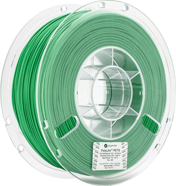 Actual product image Polymaker PolyLite PETG - Green - 1.75mm (PETG, 1.75 mm, 1000 g, Green)