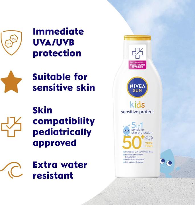 Actual product image NIVEA Sun Kids Protect & Sensitive (SPF 50, 200 ml)
