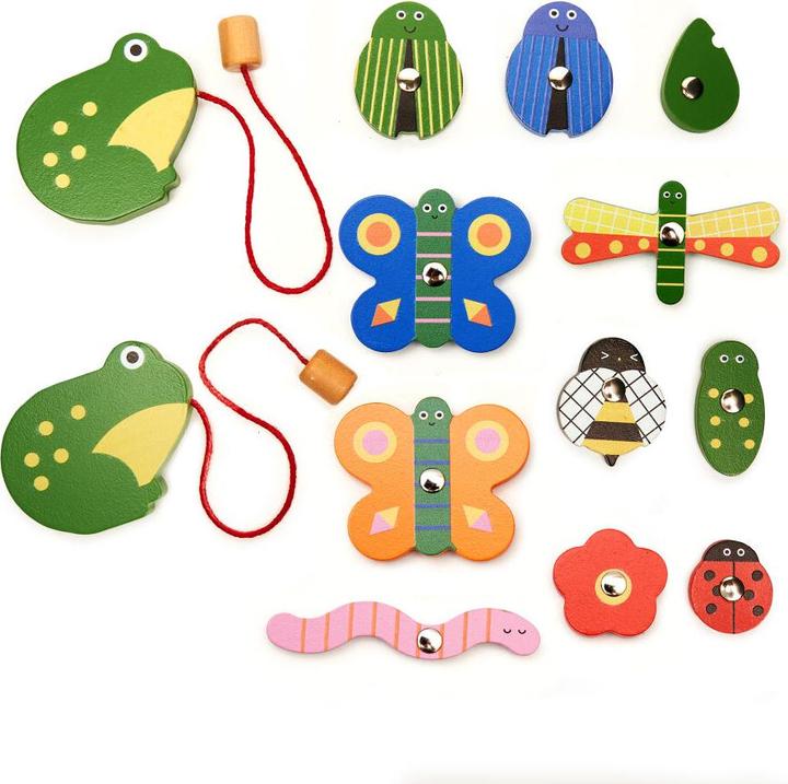 Immagine prodotto Kikkerland Catch a Bug Wooden Fishing Game (Inglese)
